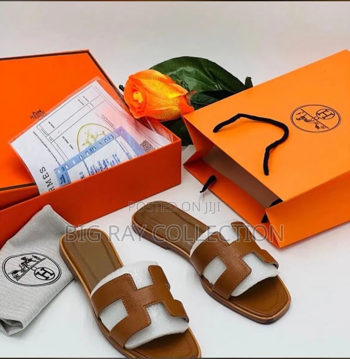 Lady’S Hermes Slippers Available in Colors >