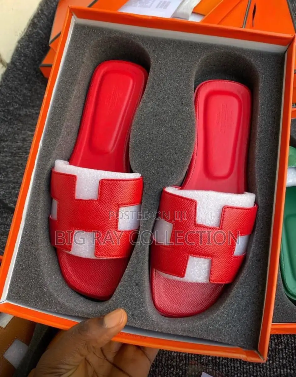 Lady’S Hermes Slippers Available in Colors >