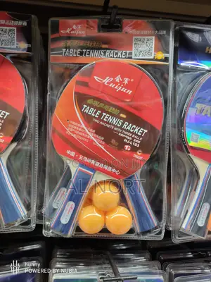 Huijun Table Tennis Racket Set With 2 Short Bats 3 Balls