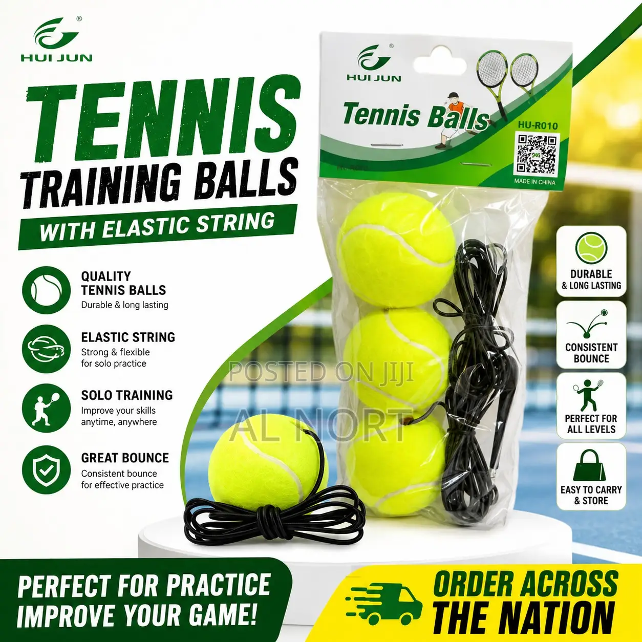 Hui Jun Tennis Training Balls With Elastic String