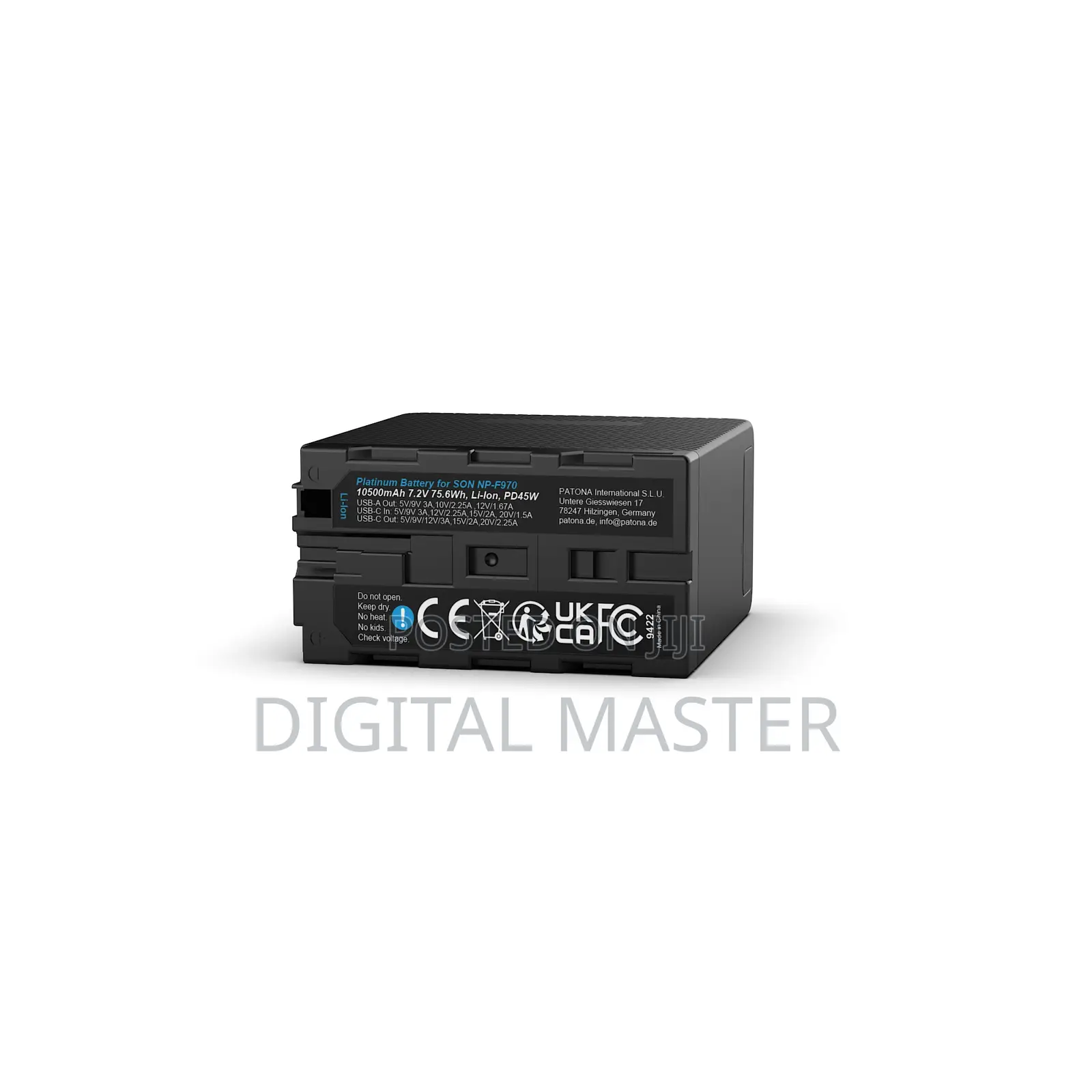 Patona Platinum Battery for Sony Np-F970 10500mah Pd45w