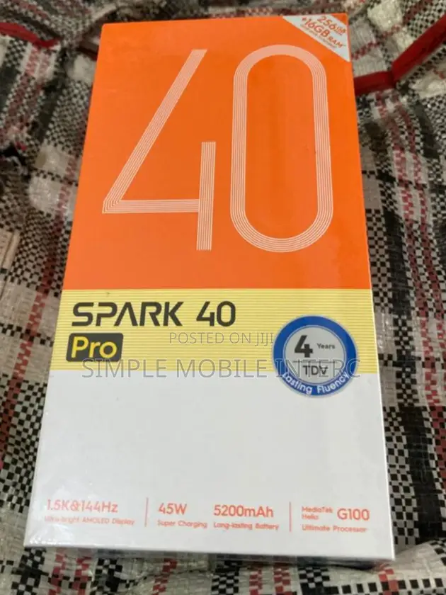 New Tecno Spark 40 Pro 256 GB Gold