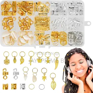 Pack of 254 Gold Hair Accessories for Braids, Woven Hair Pendant For