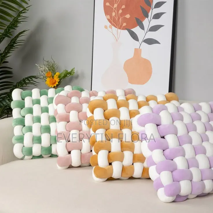 Chunky Knotted Velvet Throw Pillows