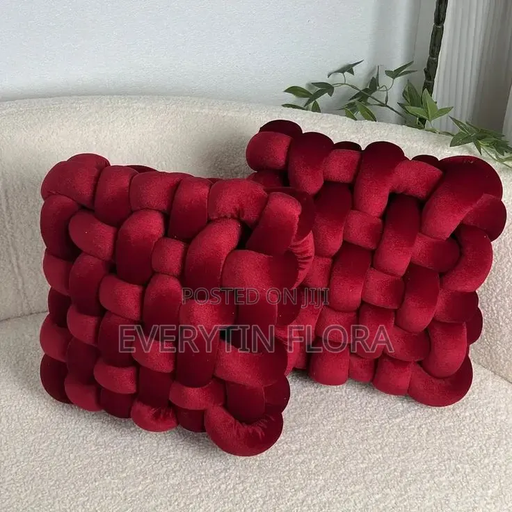 Chunky Knotted Velvet Throw Pillows