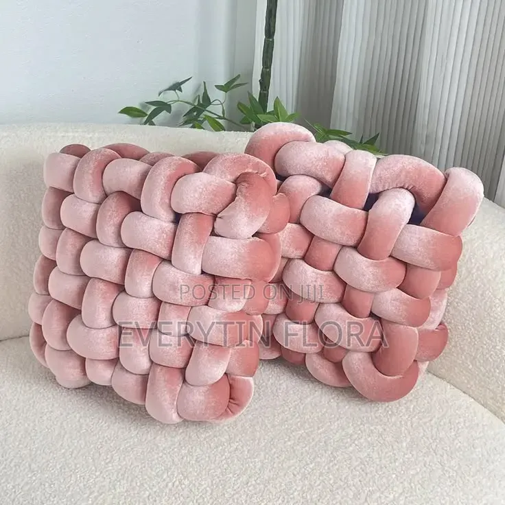 Chunky Knotted Velvet Throw Pillows