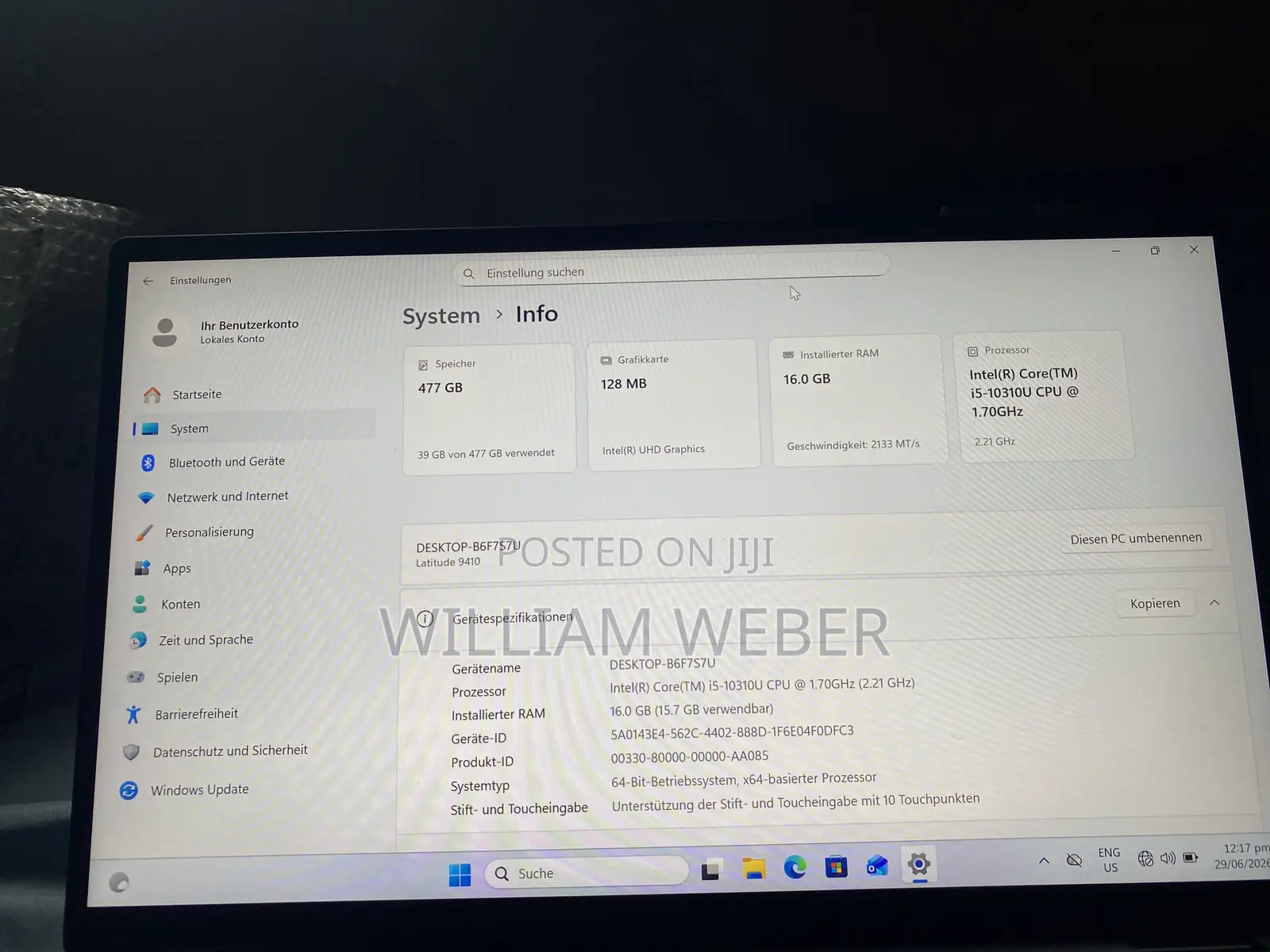 Laptop Dell Latitude 9410 16GB Intel Core i5 SSD 512GB