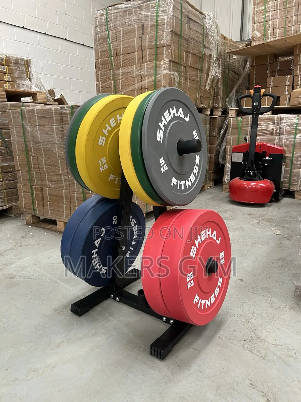 150kg Set Bumper Olympic Weight Plates With Rack