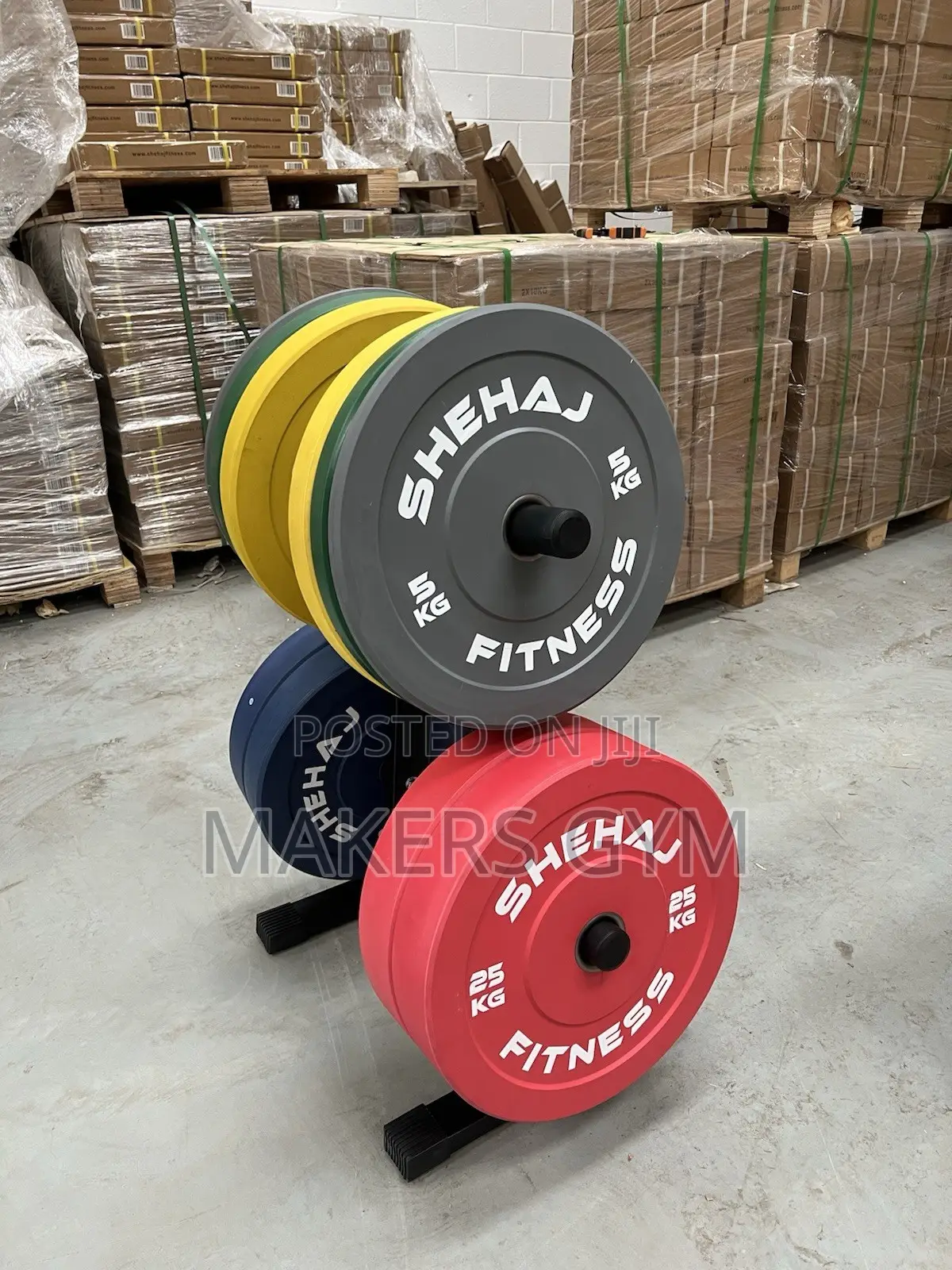150kg Set Bumper Olympic Weight Plates With Rack