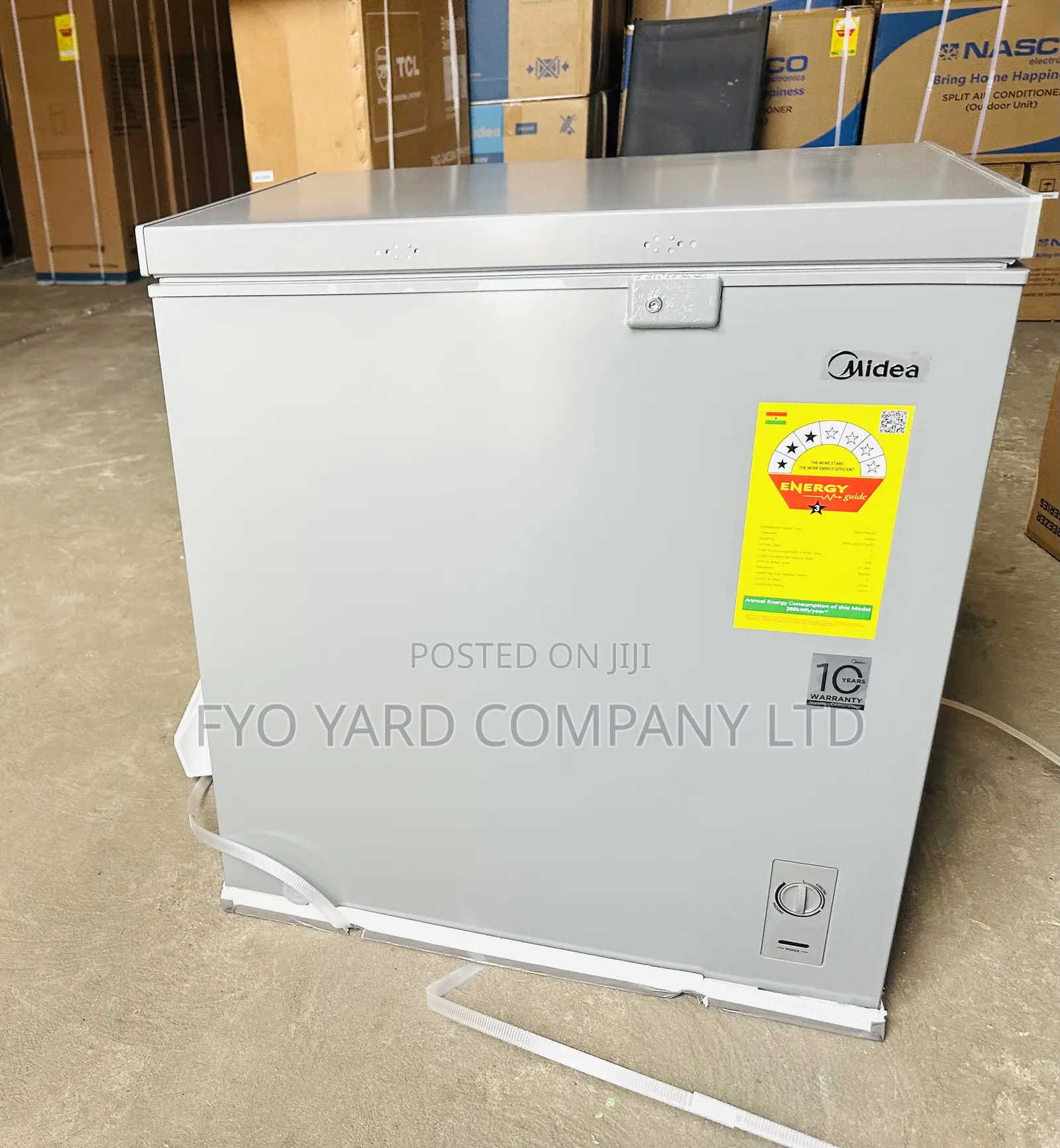 Spacious 200liters, Midea Instant Cooling Chest Freezer