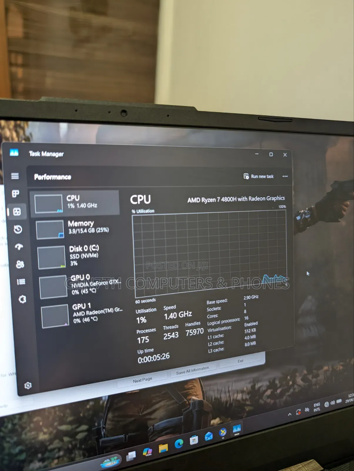 Laptop Asus TUF Gaming A15 16GB AMD Ryzen 7 SSHD (Hybrid) 512GB