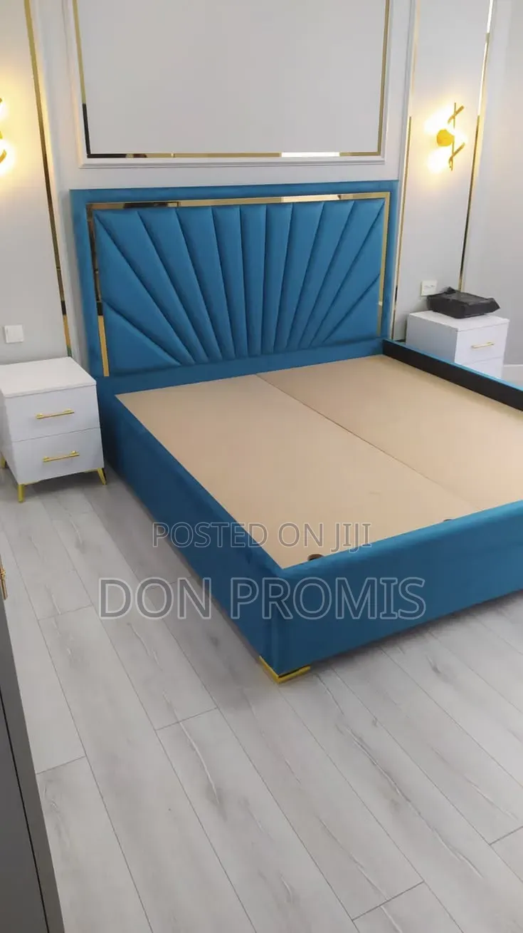 Double Bed Frame With Two Side Drawers