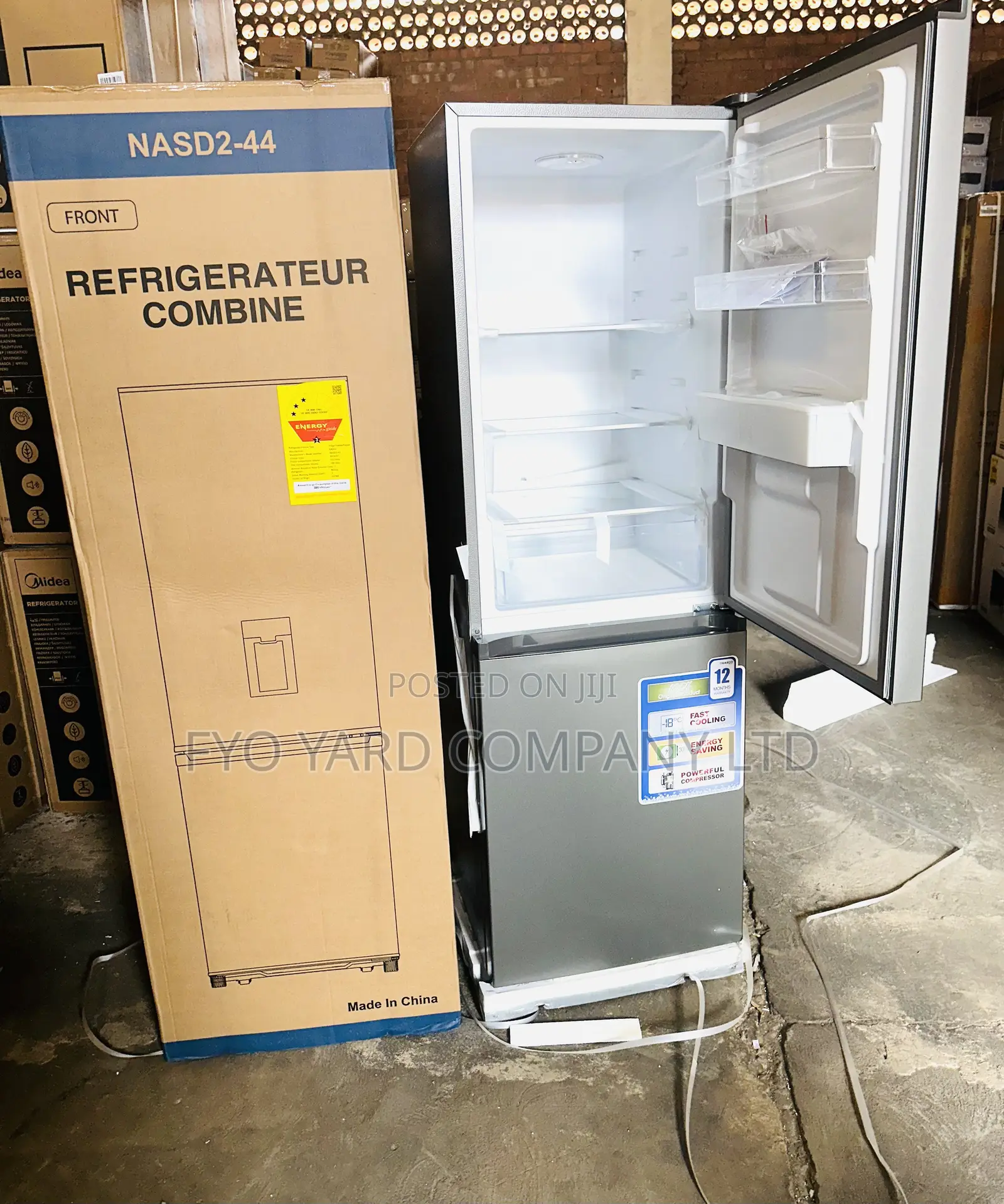 Energy Efficient Nasco 2doors Bottom Freezer 287l Refrigerator