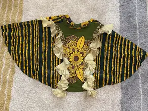 African Print (Ankara) Ruffled Midi Skirt