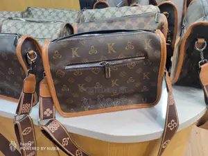 Women's Pu Leather Monogram Crossbody Shoulder Bag