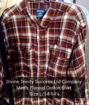 Men's Plaid Brown Flannel Shirt