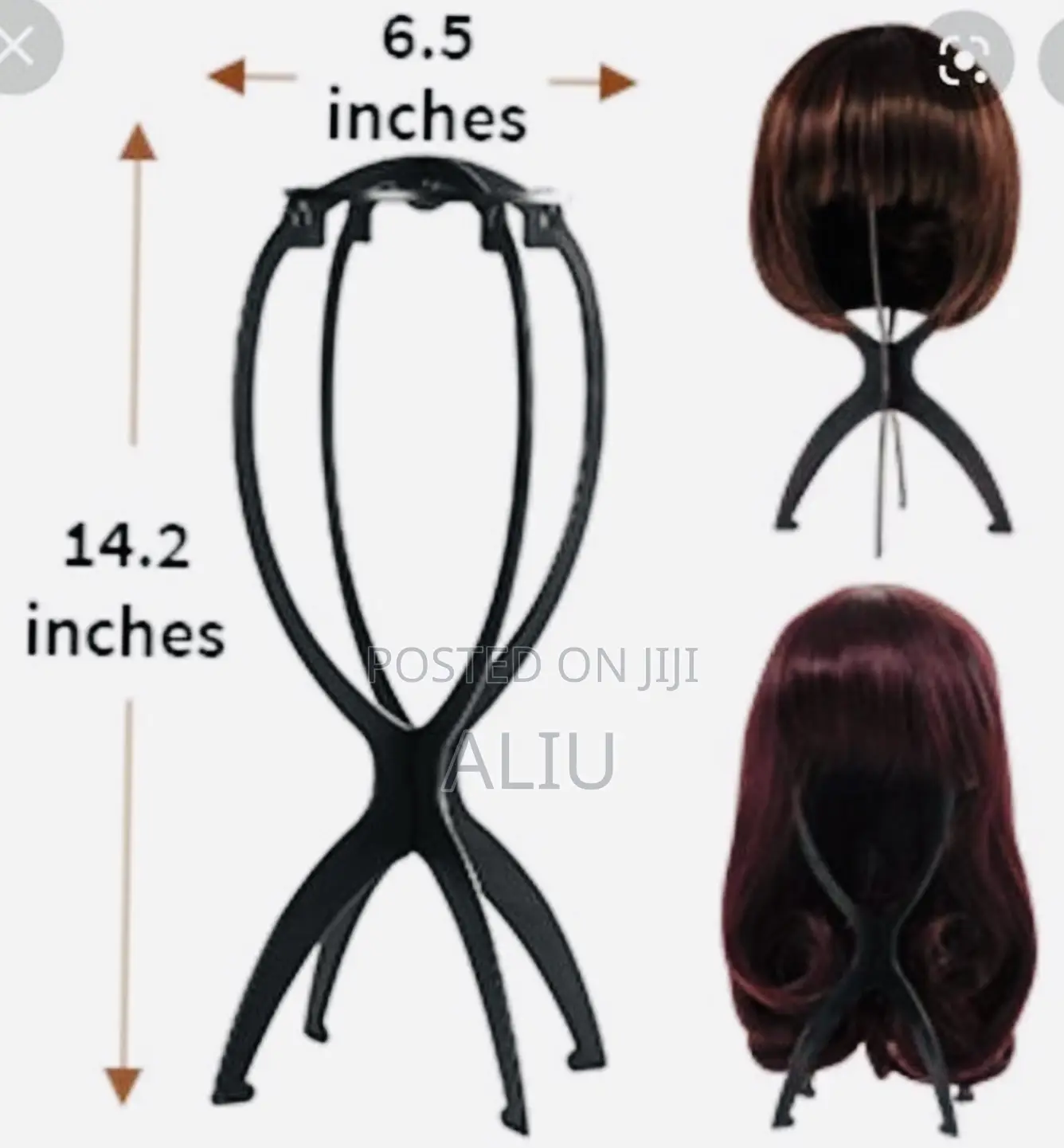 Foldable Wig Stand for Wig Makers Lovers | Pink/White/Black