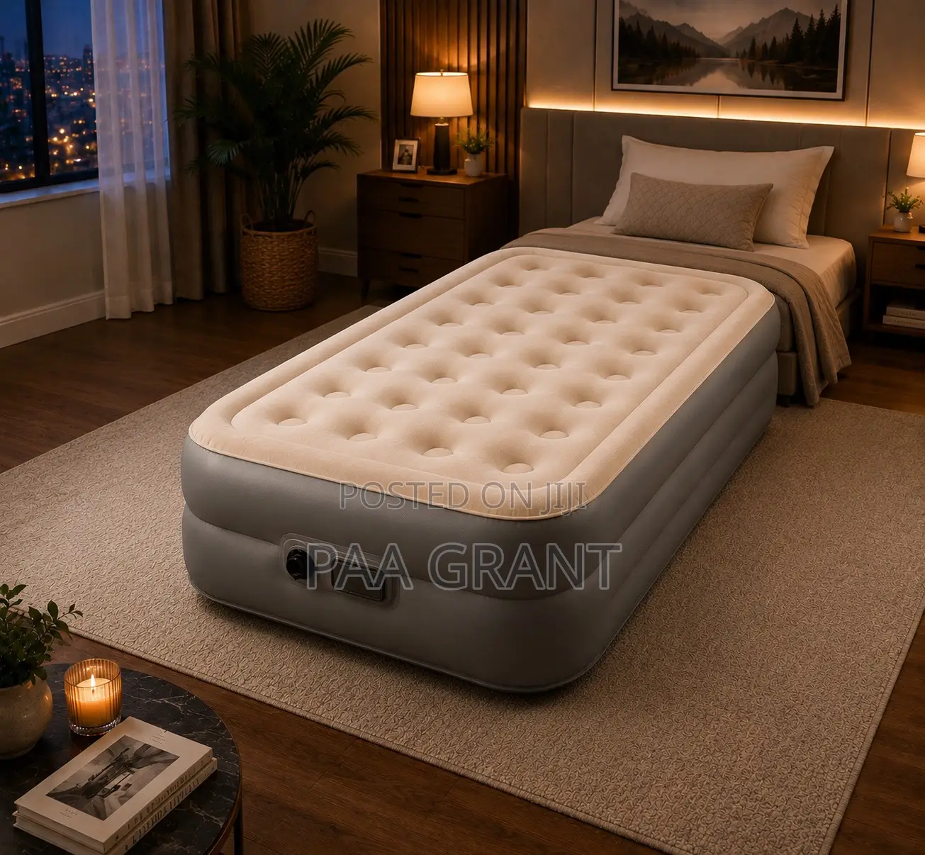 Original Single Size Air Mattress Comes With An Inbuilt Pump