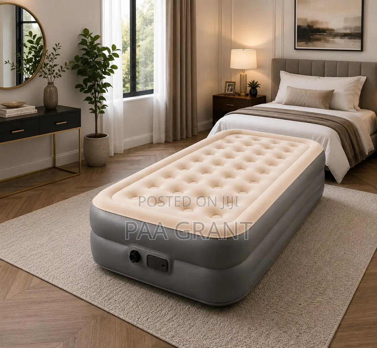 Original Single Size Air Mattress Comes With An Inbuilt Pump