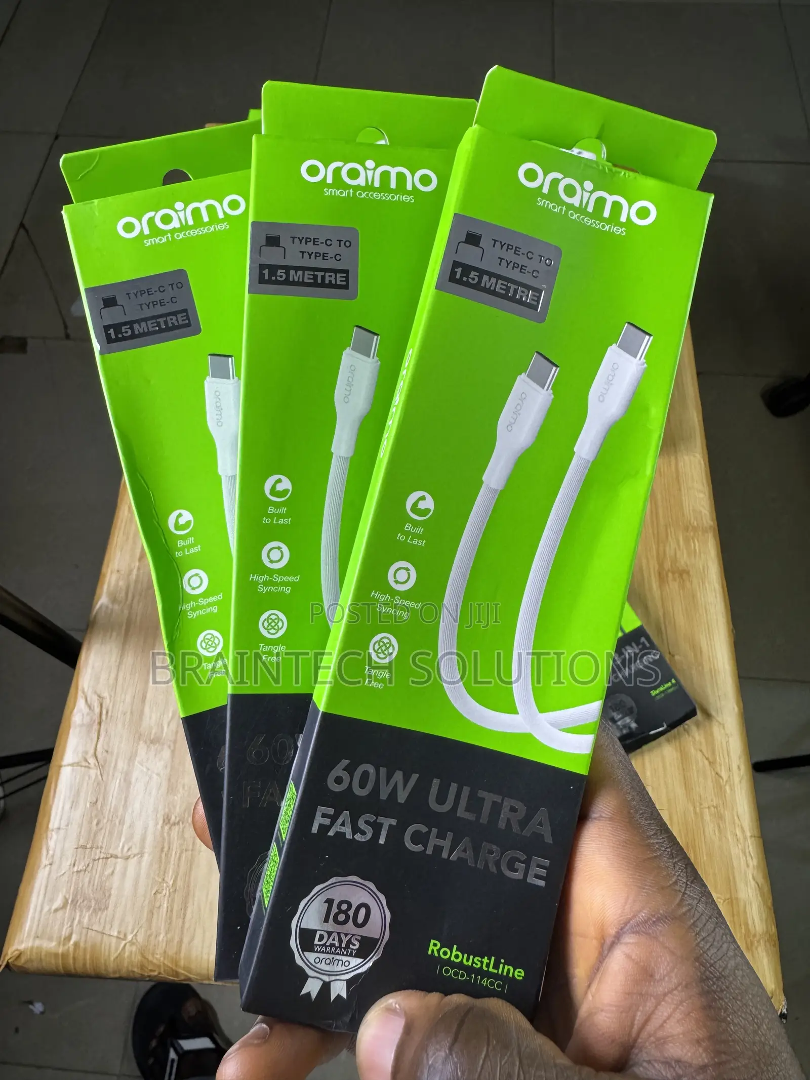 Original Oraimo 60w Type-C to Type-C Cable