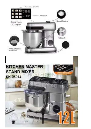Sokany 12l Professional Stand Mixer – 2200w Power for Baking Dough