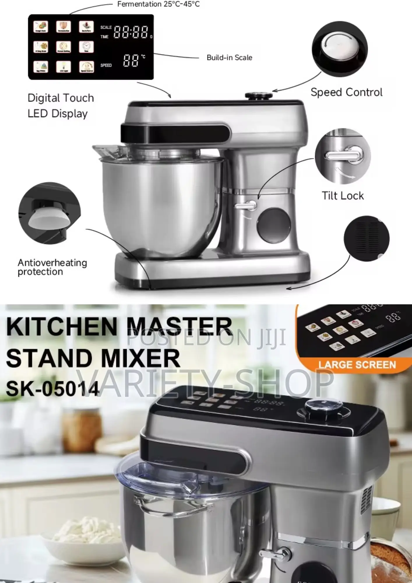 Sokany 12l Electric Stand Mixer – 2200w Powerful Kitchen Appliance