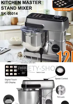 Sokany 12l Electric Stand Mixer – 2200w Powerful Kitchen Appliance
