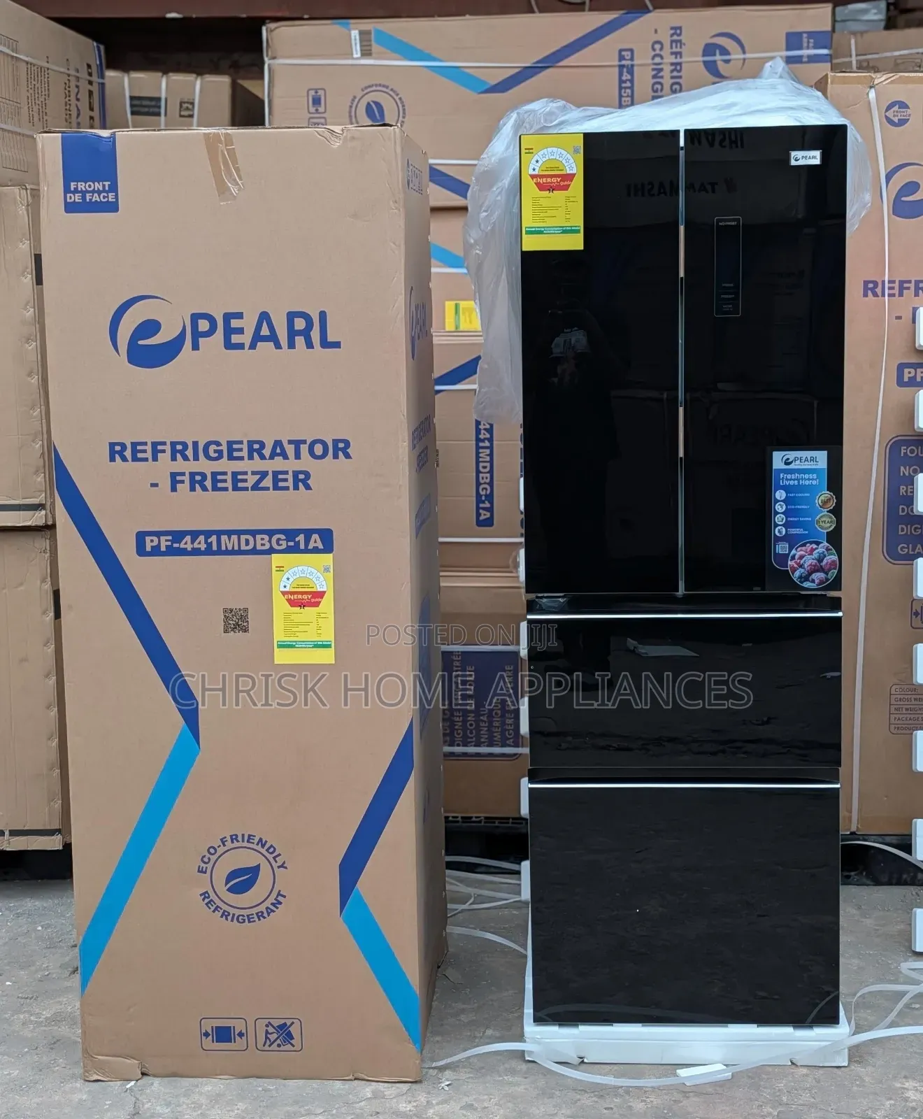 Pearl Pf-441mdbg-1a French Door Refrigerator – 320 Litres
