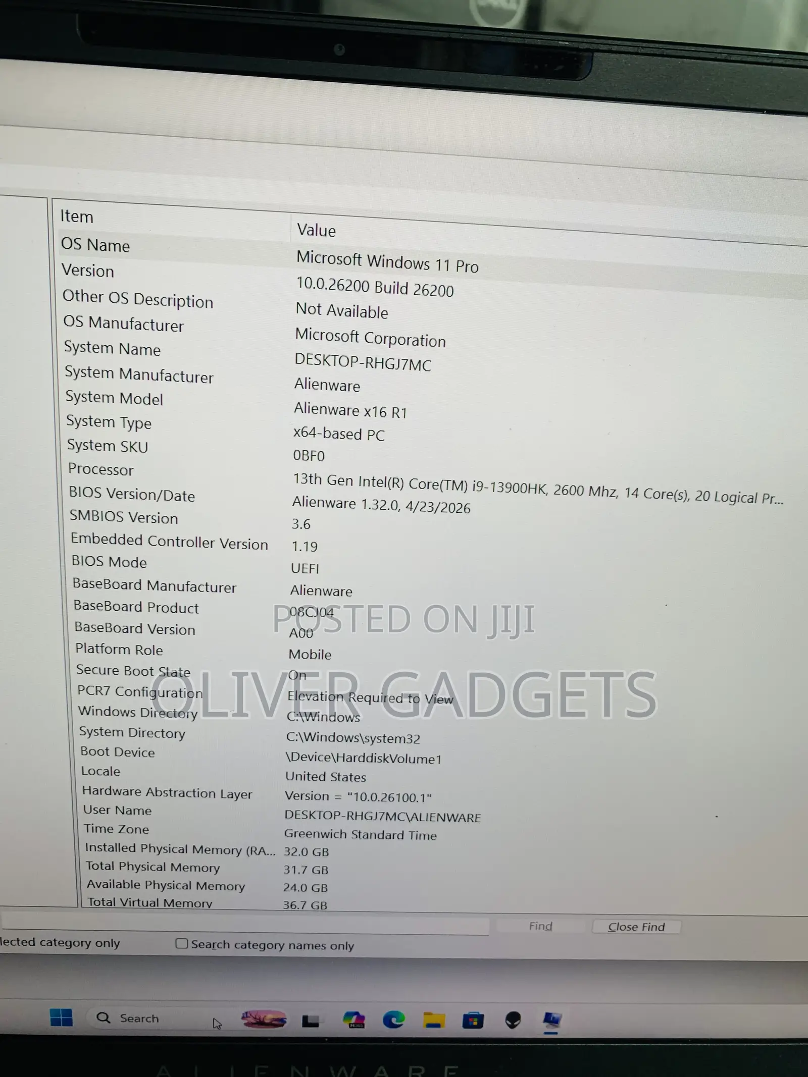 Laptop Dell Allienware M18 R1 32GB Intel Core i9 SSD 1T