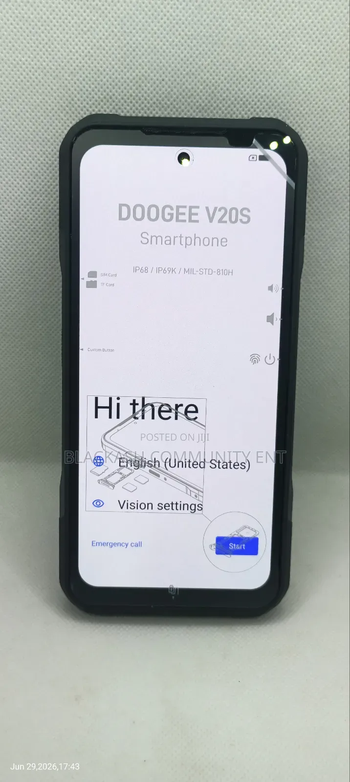 New Doogee V20 256 GB Black