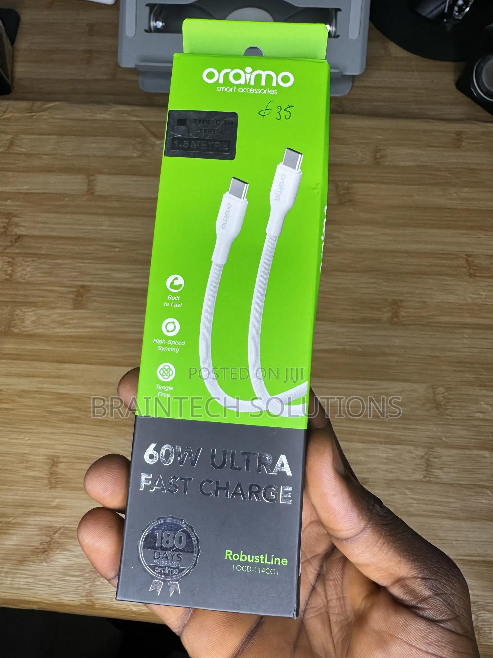 Original Oraimo 60w Type-C to Type-C Cable