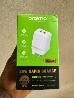 Oraimo Fast Charger *For iPhones.* (Type-C to Lightning)