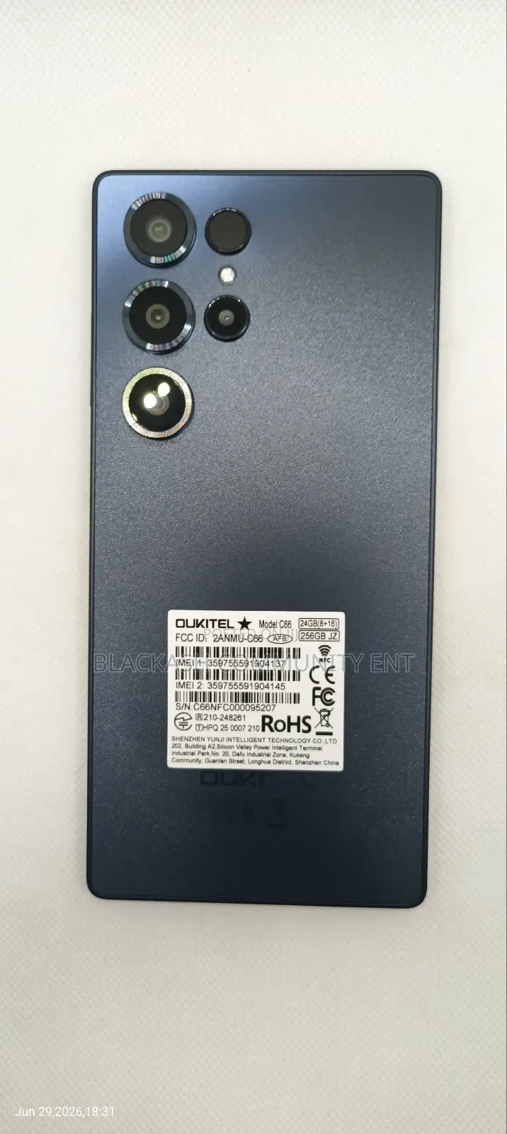 New Oukitel C62 Pro 256 GB Black