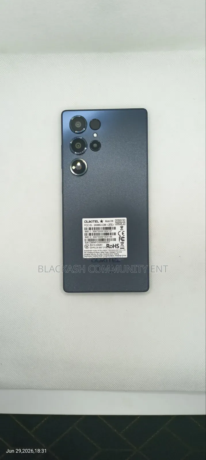 New Oukitel C62 Pro 256 GB Black