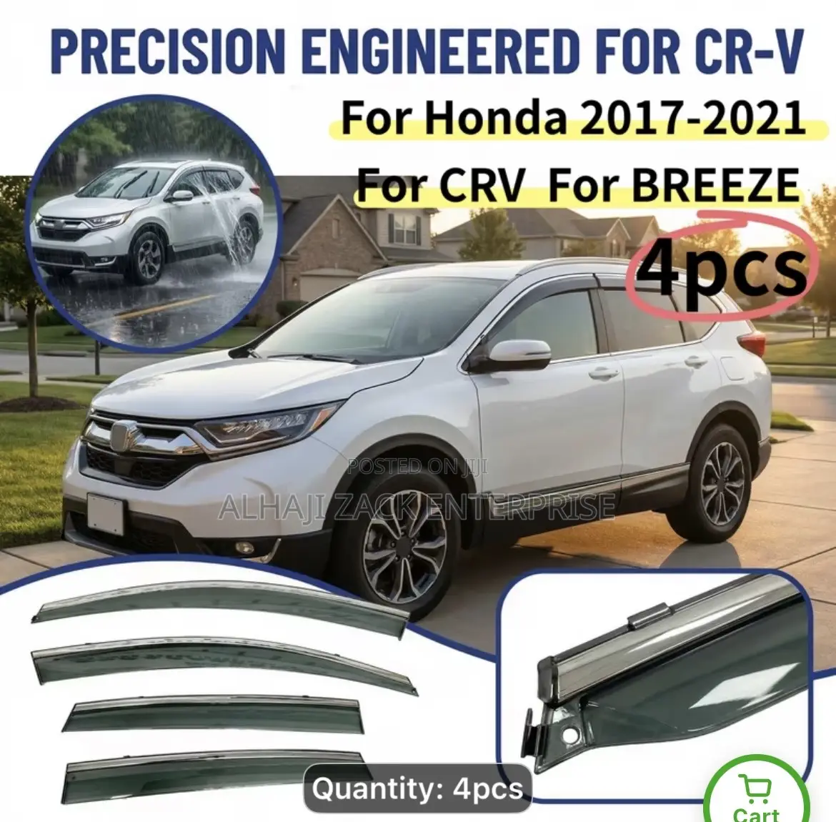 Honda Crv 2017 -2020 Door Sun Shade