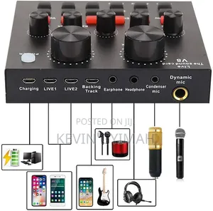 V8 Sound Card for Recording, Live Broadcasting, Voice Chat