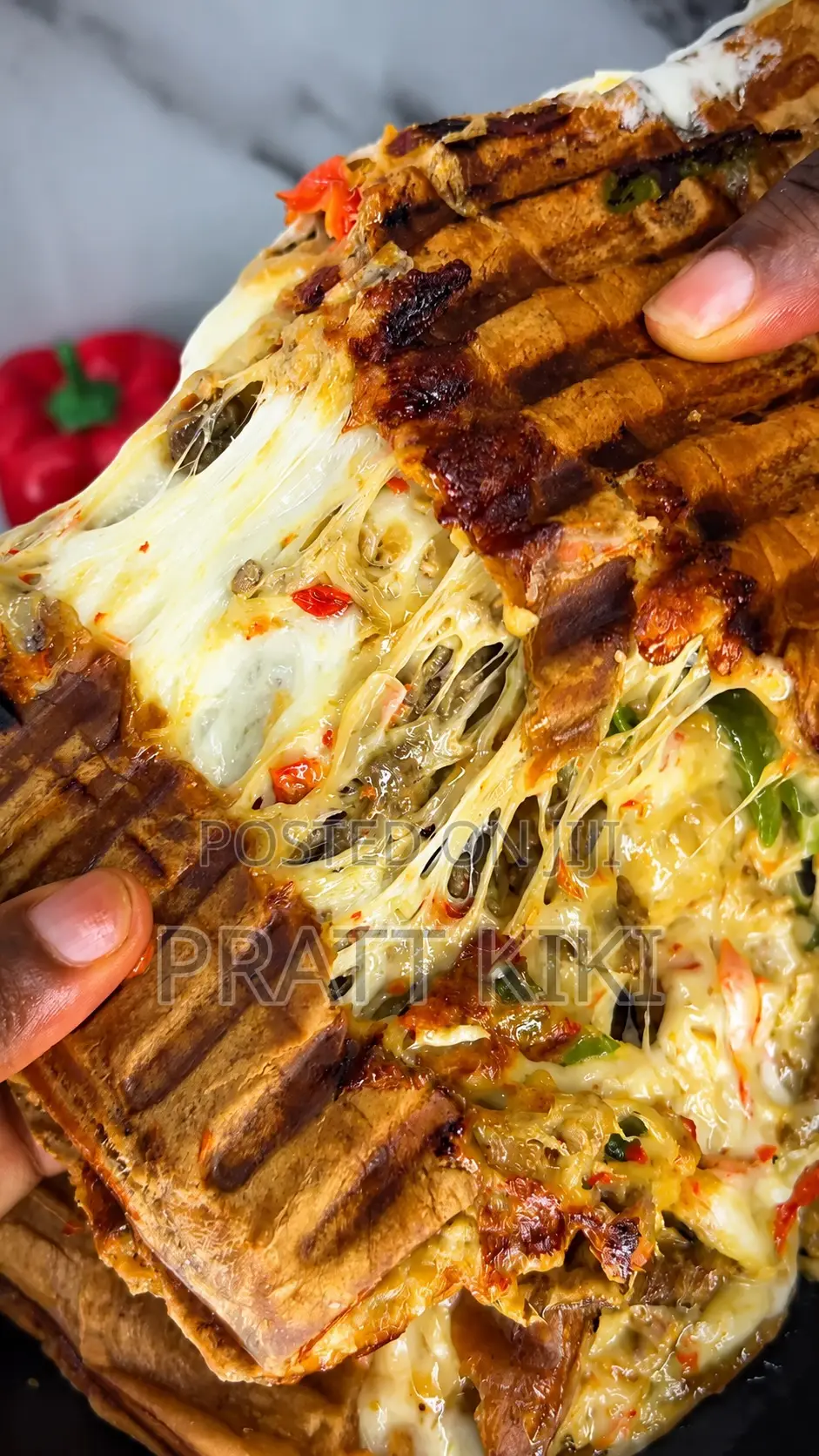 Cheesy Loaded Sandwich (Cheese Steak)