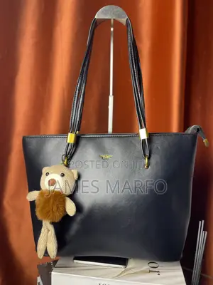 Leather Luxury Tote Bag With Pendant