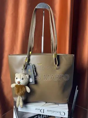 Leather Luxury Tote Bag With Pendant