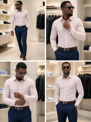 Luxury Men’S Slim Fit Long Sleeve Check Shirt – M-2xl