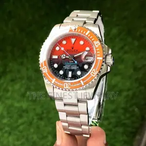 Rolex Submariner Diw Watch Featuring a Distinctive Persimmon Orange