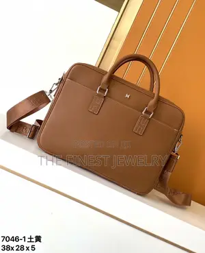 Hermès-Style Leather Briefcase