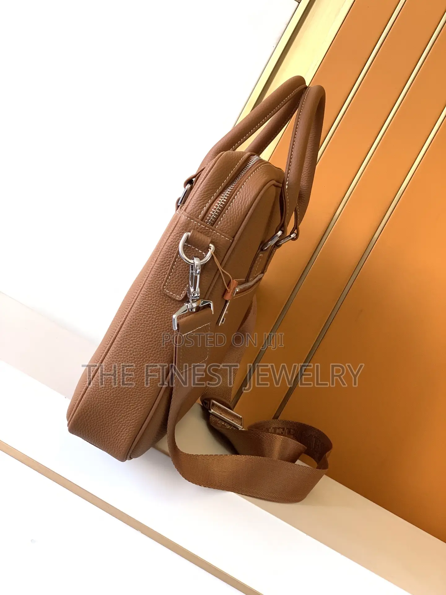 Hermès-Style Leather Briefcase