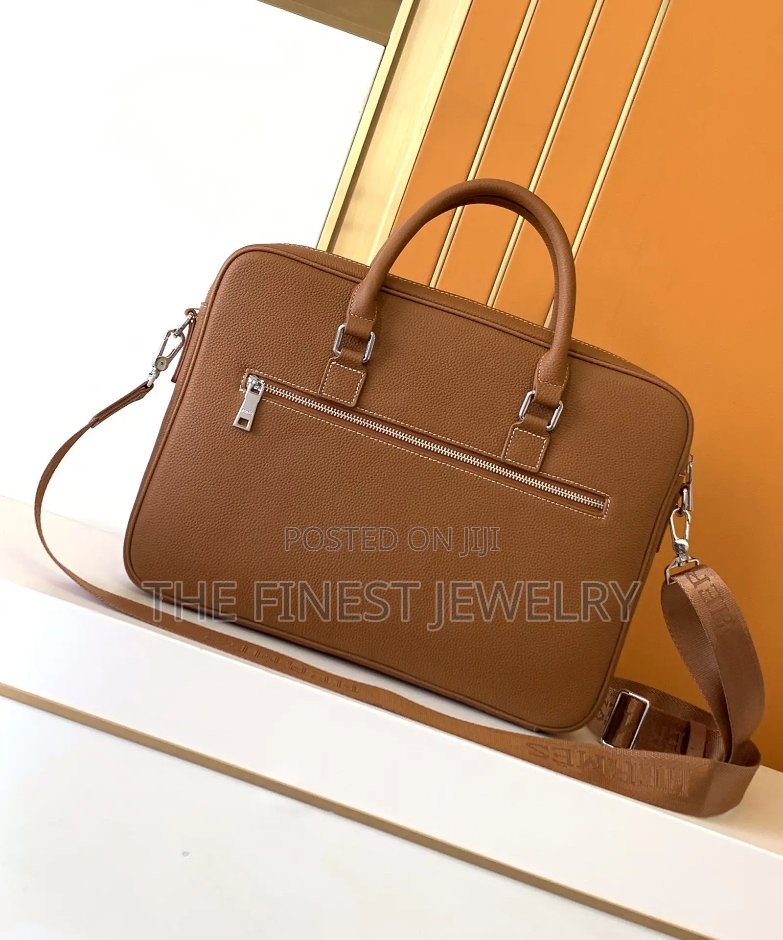 Hermès-Style Leather Briefcase