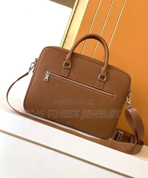 Hermès-Style Leather Briefcase