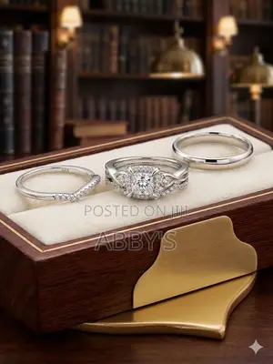 4pcs Pure 925 Sterling Silver Infinity Wedding Ring Set