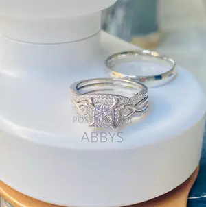 4pcs Pure 925 Sterling Silver Infinity Wedding Ring Set
