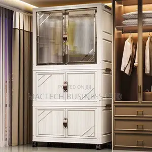 3-Tier Stackable Storage Cabinet With Wheels