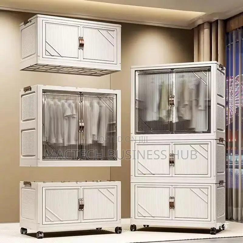 3-Tier Stackable Storage Cabinet With Wheels