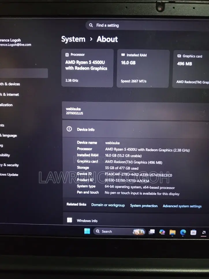 Laptop Lenovo ThinkPad E14 Gen 2 16GB AMD Ryzen 5 SSD 256GB
